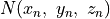 N(x_{n}, \ y_{n}, \ z_{n})